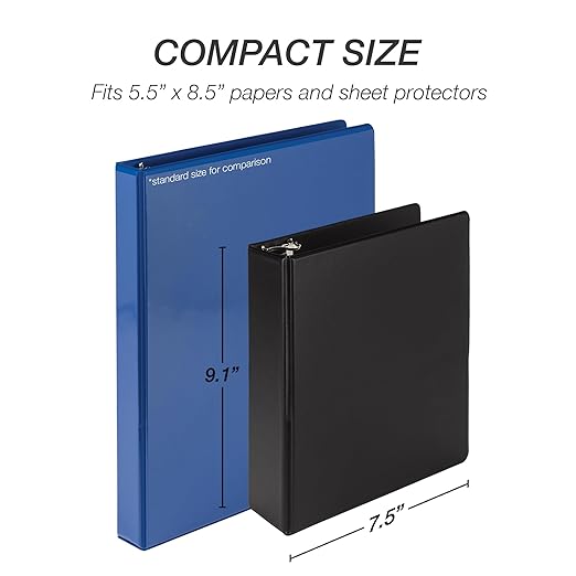 Samsill Economy 1 Inch Mini 3 Ring Binder, Made in The USA, Round Ring Binder - Image 5