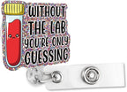 Sixrip Without The Lab You‘re Only Guessing Badge Reel Retractable Glitter by Sixrip