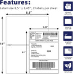POLYSELLS Self Adhesive Address Shipping Labels - Image 2