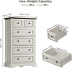 VVFLU Farmhouse 6 Drawer Dresser, Storage Drawer Chest - Image 2