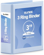 SUNEE 3 Ring Binder 3 Inch 1 Pack, Haze Blue by SUNEE