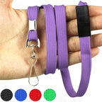 Lanyard Light Purple Lanyards Neck Flat Premium Breakaway Badge Lanyard - Image 6