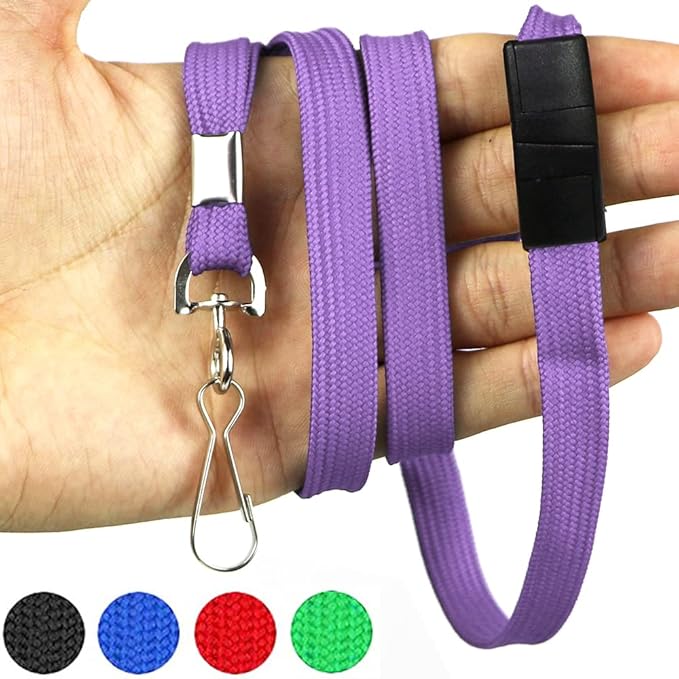 Lanyard Light Purple Lanyards Neck Flat Premium Breakaway Badge Lanyard - Image 6