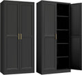 steeloong 71"metal pantry storage cabinet with doors &, main product view
