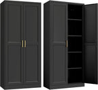 steeloong 71"metal pantry storage cabinet with doors &, main product view