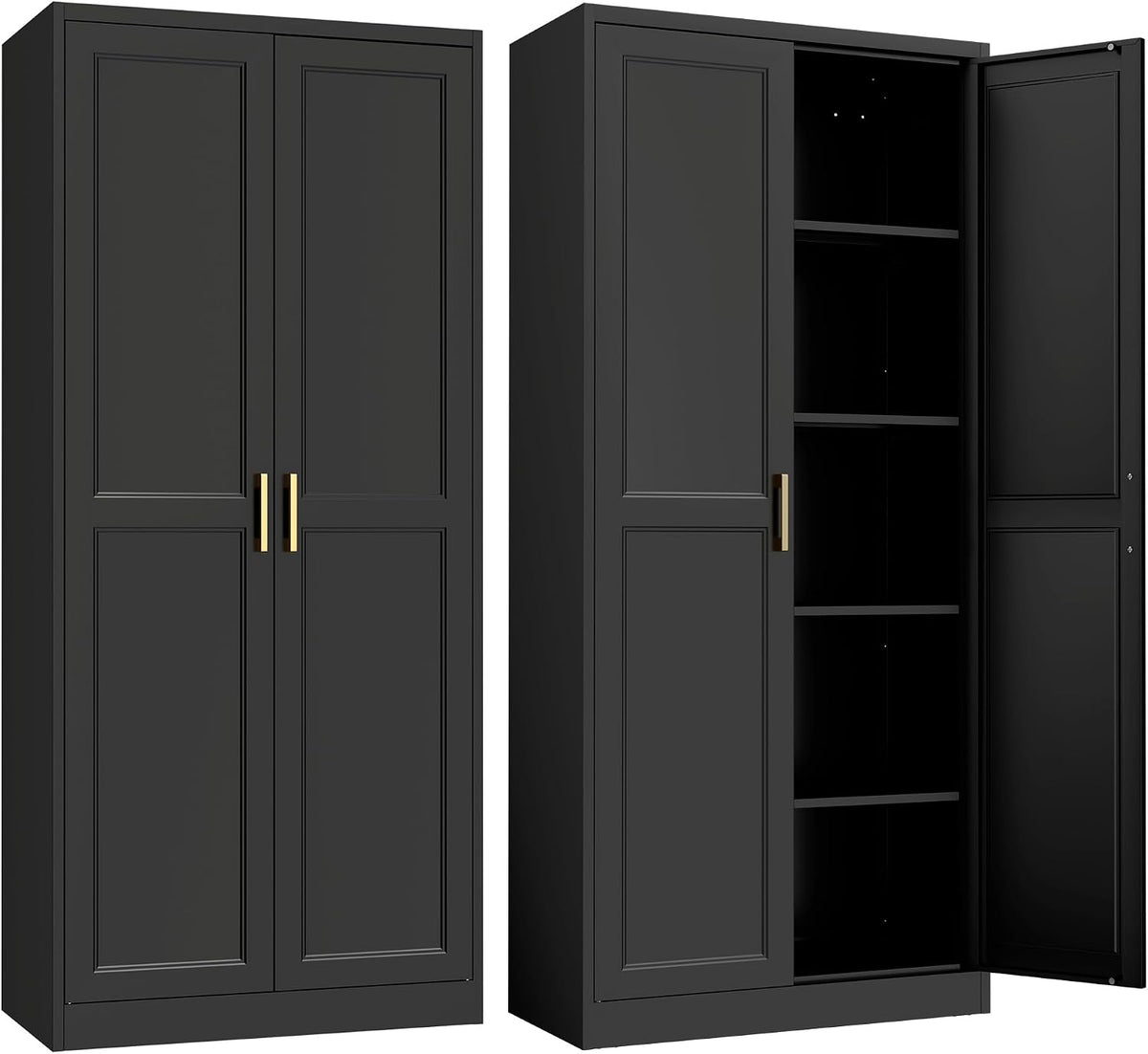 steeloong 71"metal pantry storage cabinet with doors &, main product view