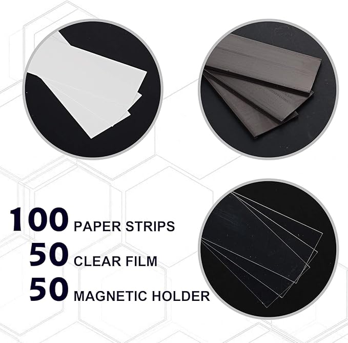 LLPT Magnetic Label Holder 5" x 3" 26 Packs C Channel White Paper Cards - Image 2