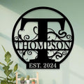 Custom Metal Signs | Personalized Monogram Name Sign | Outdoor Wall Art by AVAGift