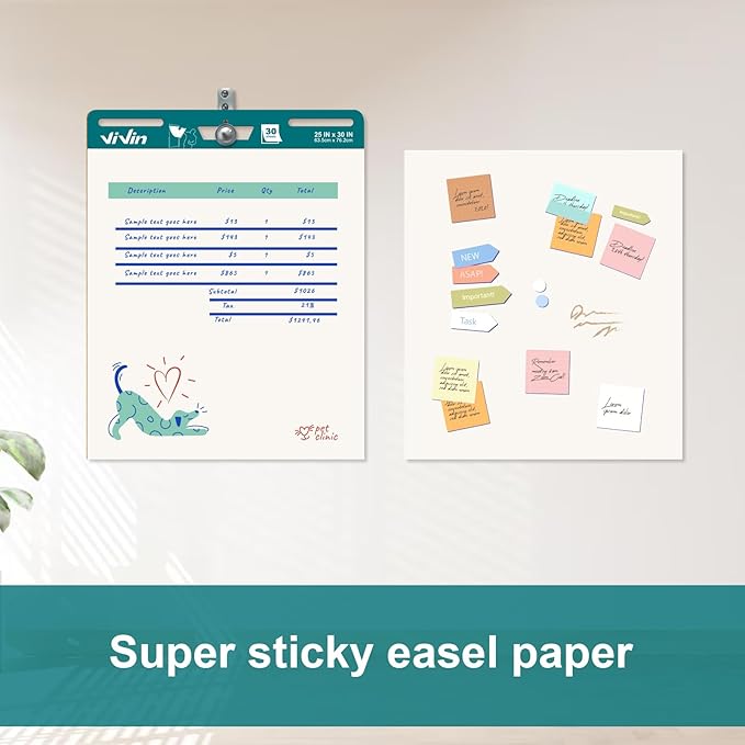 ViVin Super Sticky Easel Pad, 25 x 30 Inches Flip Chart Paper - Image 4
