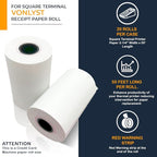 Vonlyst Receipt Paper Roll for Square Terminal Credit Card Machine - Image 4