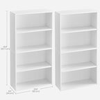 VASAGLE Set of 2 Bookshelves, 23.6 Inches Wide, 4-Tier Open Bookcases - Image 3