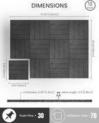 Bumusty Large Cork Board Alternative-47 x35 Felt Bulletin Board Tiles, - Image 3
