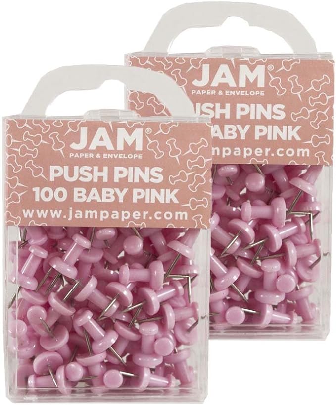 JAM PAPER Colorful Push Pins by JAMPaper