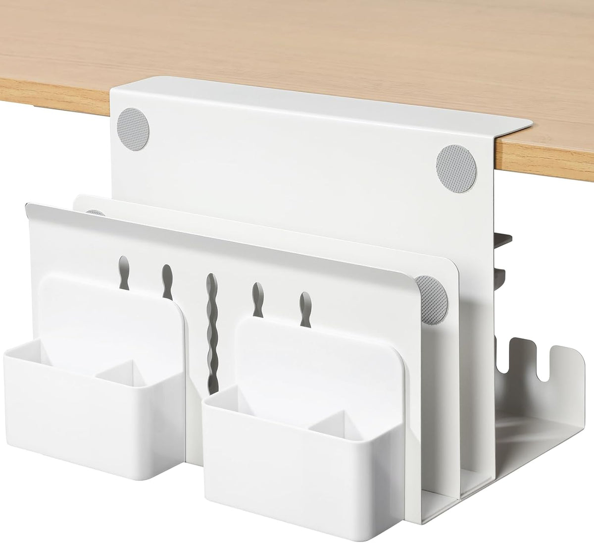 MAXECHO Desk Side Storage, Under Desk Laptop Mount, Table Side Hanging File O...