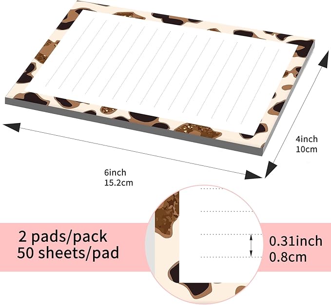 SXboxing Sticky Notes 4X6 Inches, 2 Pack Large Cute Self-Stick Pads, Bright - Image 4