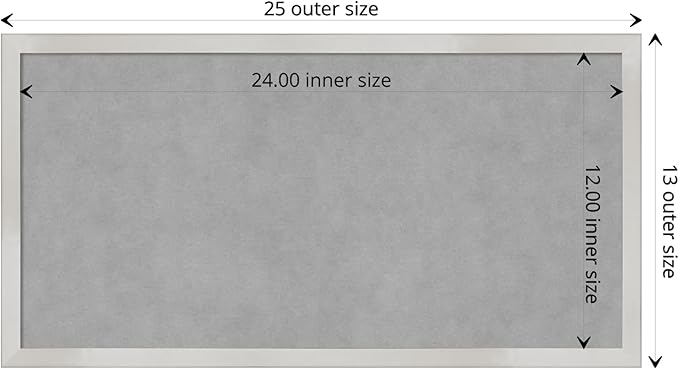 Amanti Art Silver Framed Magnetic Board 13x25 Small Vision Board - Image 4