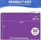 File Folder, HERKKA 30 Pack 1/3 Cut Tab File Folders, File Folders Great - Image 2