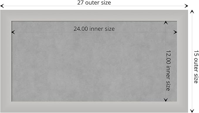 Amanti Art Silver Framed Magnetic Board 15x27 Small Vision Board - Image 4