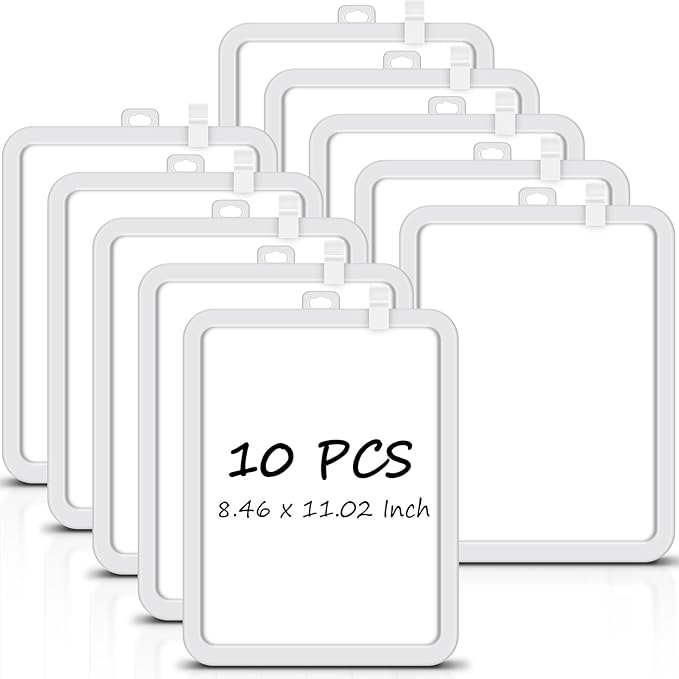 Outus 10 Pcs Dry Erase Mini White Boards Bulk 8.5 x 11'' Small Magnetic by Outus