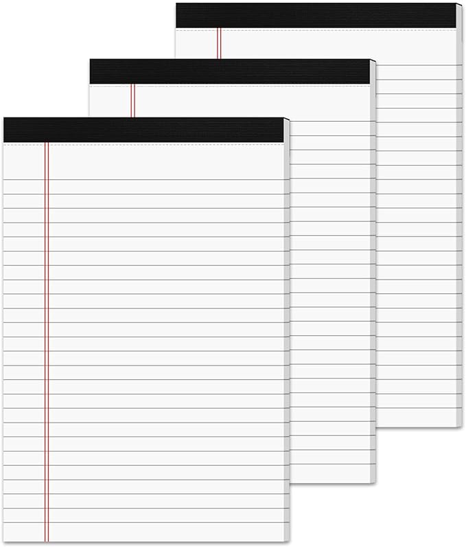 Aidunmis 3 Pack Small Legal Pads 5x8 White Notepads Paper Tablets 5x8 Legal Pad by Aidunmis