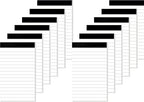 Nichela 12 Pack Small Notepad, 3 x 5 Inch Ultra Quality Note Pads, Server Lined by Nichela