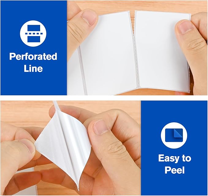 L LIKED 3" x 2" Blank Removable Labels - Image 4