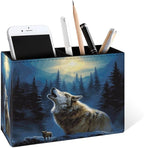 Famame 3D Animal Howling Wolf Moon Pencil Holder by Famame