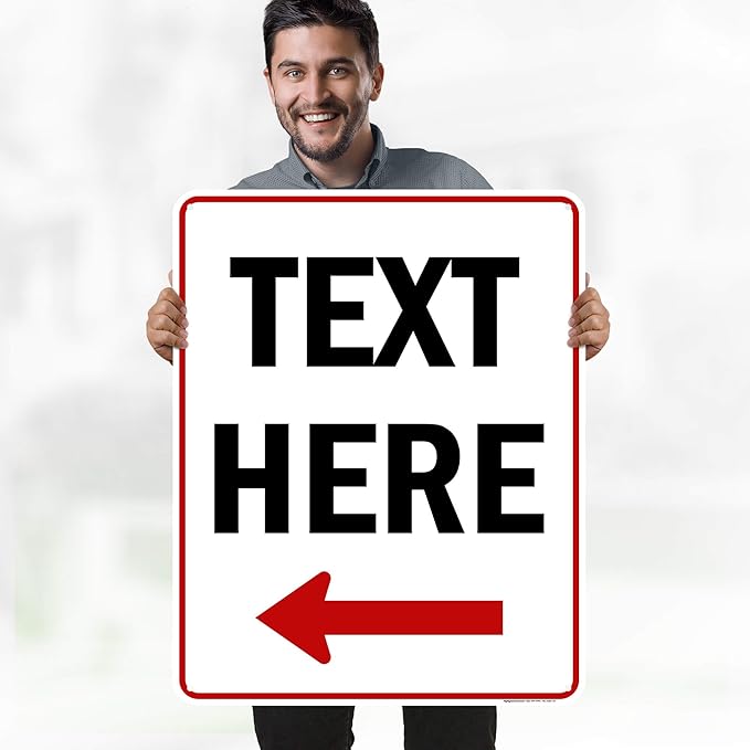 Custom Arrow, Custom Directional Sign, Left Arrow, 24x30 Inches, 55 mil thick - Image 2