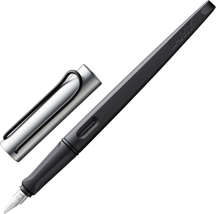 Lamy joy AL - calligraphy fountain pen with ergonomic grip & polished steel nib in line width 1.9 mm - Calligraphy Fountain Pen with ribbon nib - incl. ink cartridge T 10 blue