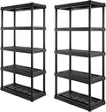 CENTREX CX 5-Tier Plastic Storage Shelving Unit 2 Pack, Heavy Duty, 150lbs Per by Unknown