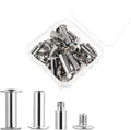 40 Pack Chicago Screws and Scrapbook Extension Posts Replacement Extension Screws for Binding Extending Scrapbook Photo Album Refill Pages Album Accessories