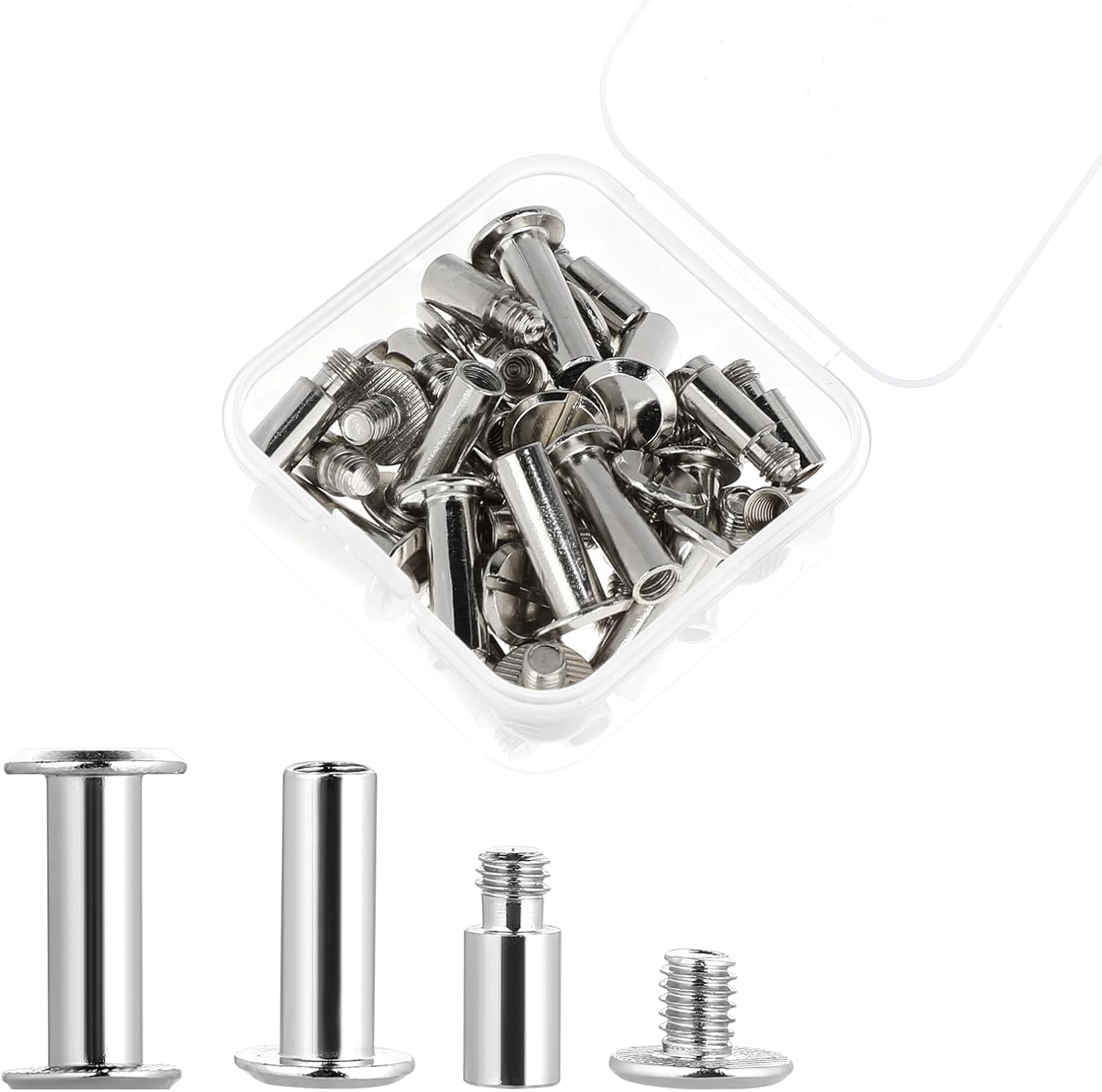 40 Pack Chicago Screws and Scrapbook Extension Posts Replacement Extension Screws for Binding Extending Scrapbook Photo Album Refill Pages Album Accessories