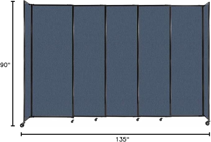 Versare Straightwall Sliding Portable Wall Partition | Freestanding Office - Image 7