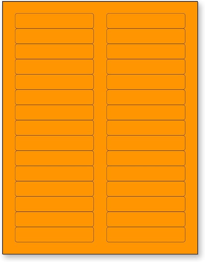 NextDayLabels 8-1/2 x 11 Neon Color High Light Fluorescent Labels by NextDayLabels