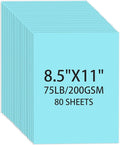 Light Blue Cardstock 8.5 X 11, 80 Sheets Card Stock, 75lb/ 200gsm Copy Paper by Ciphyfee