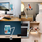 iPad Desk Mount, Adjustable Tablet Holder Clamp, 360 degree Rotation, Sturdy - Image 2