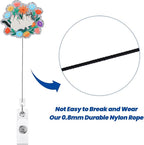 Cute Cat Floral Nurse Badge Reel, Retractable ID Card Cat Lover Badge Holders - Image 5