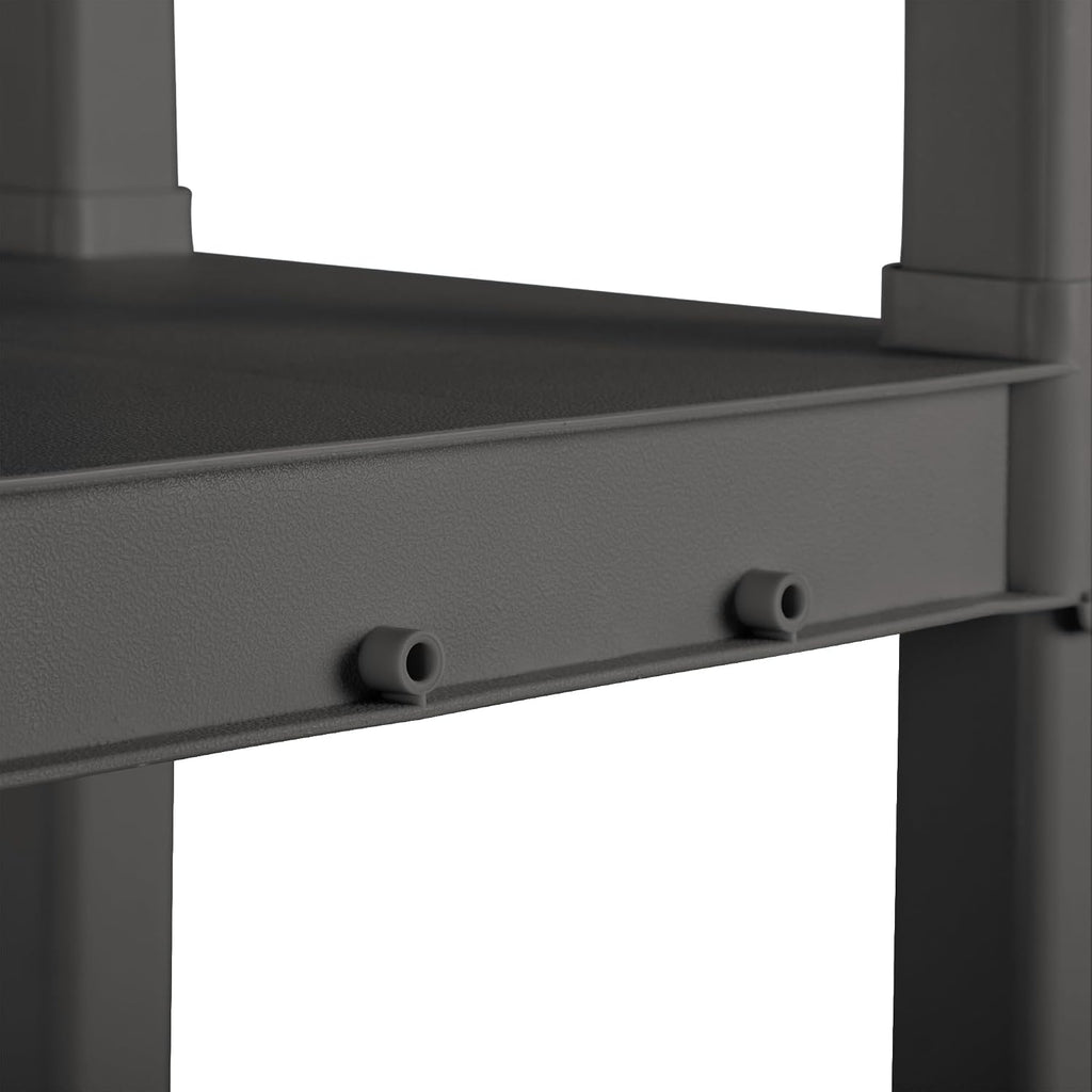 sterilite 4 shelf unit, heavy-duty plastic storage & on a desk or shelf