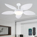 phorus 52" white tropical outdoor palm leaf ceiling, main product view