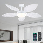phorus 52" white tropical outdoor palm leaf ceiling, main product view
