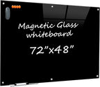 Black Glass Dry Erase Board by TWISBAY