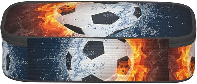 HKHEHOP Soccer Ball Cool Sport Pencil Case Big Capacity Storage Pencil Pouch - Image 4