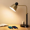 adjustable desk lamp with dual usb-c/a & ac, main product view