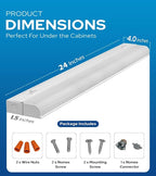 24 Inch Hardwired Under Cabinet Lights, 2 Colors - Image 3