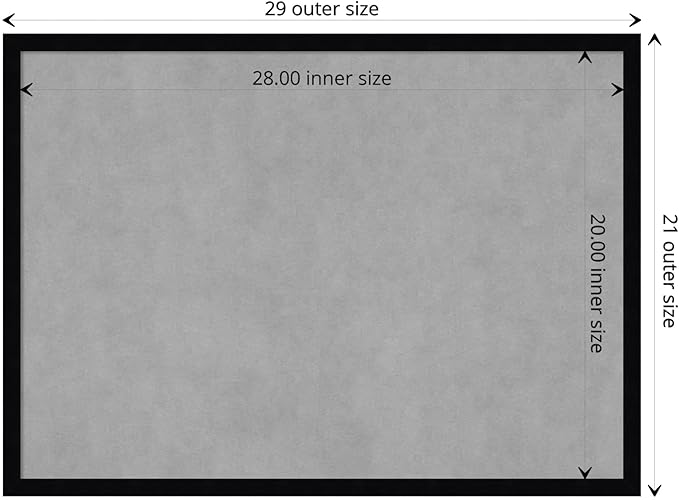 Amanti Art Black Framed Magnetic Board 21x29 Medium Vision Board - Image 4