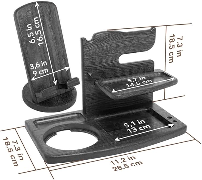 Gifts for Men, Fathers Day Wood Phone Docking Station for Dad, Desk or - Image 3