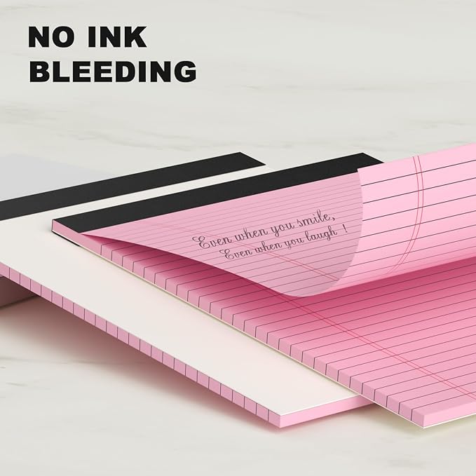 AILZFEI Colored Legal Pads 8.5 x 11 Note Pads 8.5 x 11 inch, Wide Ruled Clear - Image 4