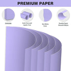 Cardstock 8.5 X 11, 40 Sheets, Light Purple Card Stock, 75lb/ 200gsm Copy Paper - Image 3