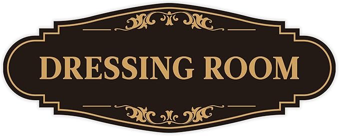 Dressing Room Sign for Door，Self-Adhesive Waterproof Vinyl Vintage Changing by LUHIMO