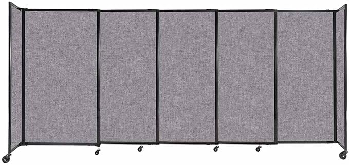 Versare Straightwall Sliding Portable Wall Partition | Freestanding Office by VERSARE